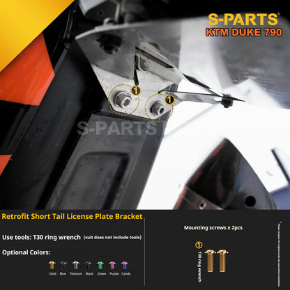 SPARTS TC4 Titanium Bolt Kit Compatible with KTM DUKE 790 – Full Motorcycle Fastener Upgrade