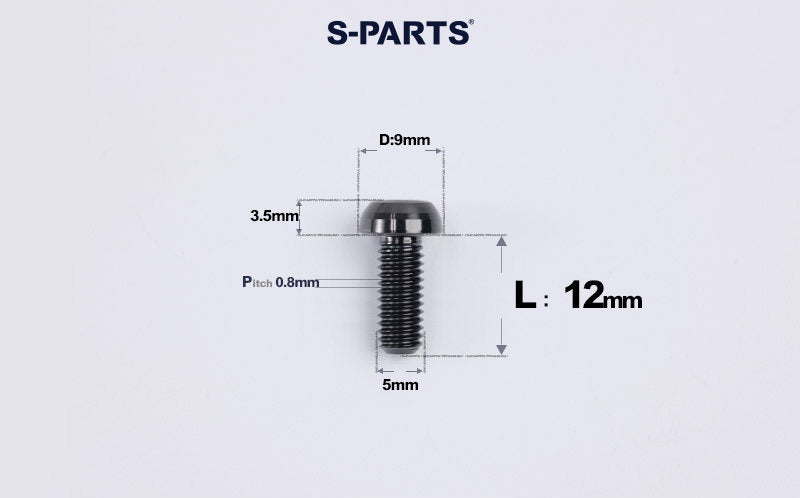 SPARTS A2 M5 Titanium Button Head Bolts for Bicycle Brake Caliper Upgrades Ultra-Light Fasteners