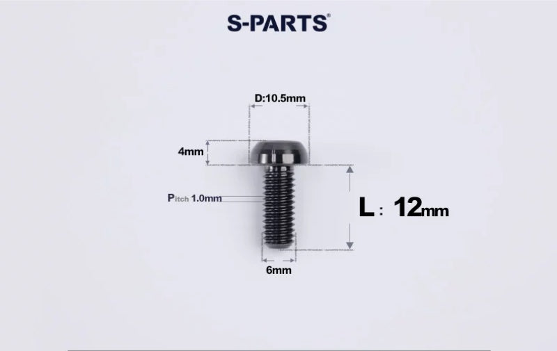 SPARTS M6×8–35mm Titanium Button Head Bolts for Bicycle Brake Calipers