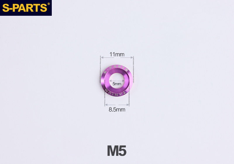 S-PARTS M3 / M4 / M5 / M6 / M8 / M10 / M12 TC4 Titanium Flat Washers forMotorcycles & Bicycles