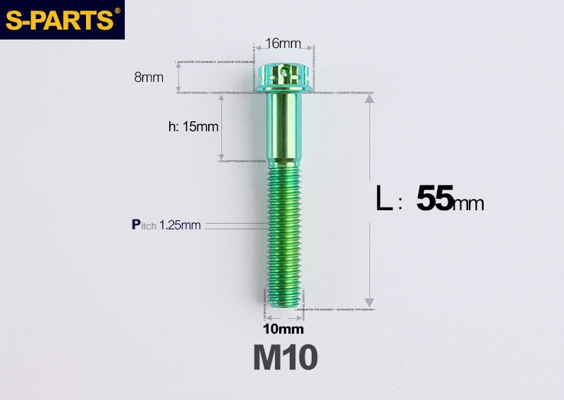 SPARTS M10 L12-120mm P1.25 A3 Series Standard Head Titanium Bolt |  Motorcycle  Upgrade