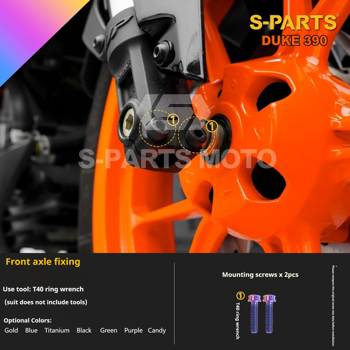 SPARTS KTM Duke 390 Full Bike Titanium Bolt Kit | Premium TC4 Motorcycle Fasteners