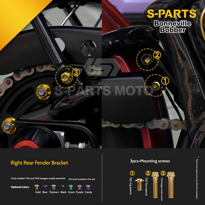 SPARTS Titanium Set Screws for Triumph Bonneville Bobber Motorcycle