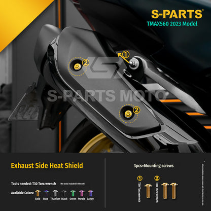 SPARTS Titanium Bolt Kit for Yamaha TMAX560 2023-Rear / Drive / Exhaust System