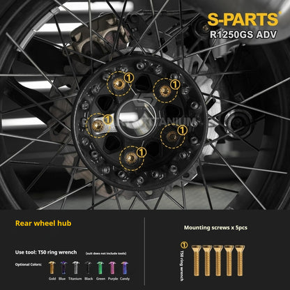 SPARTS Titanium Bolt Kit for BMW R 1250GS ADV – CNC Titanium Upgrade Kit