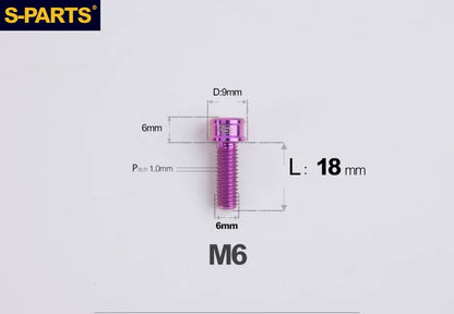 SPARTS M6×10–40mm SL Super Lightweight Titanium Socket Cap Bolts for Bicycles