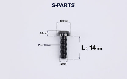 SPARTS A2 M5 Titanium Button Head Bolts for Bicycle Brake Caliper Upgrades Ultra-Light Fasteners