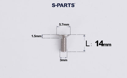 SPARTS Series M3 L6-30 Countersunk Titanium Bolt for motocycle