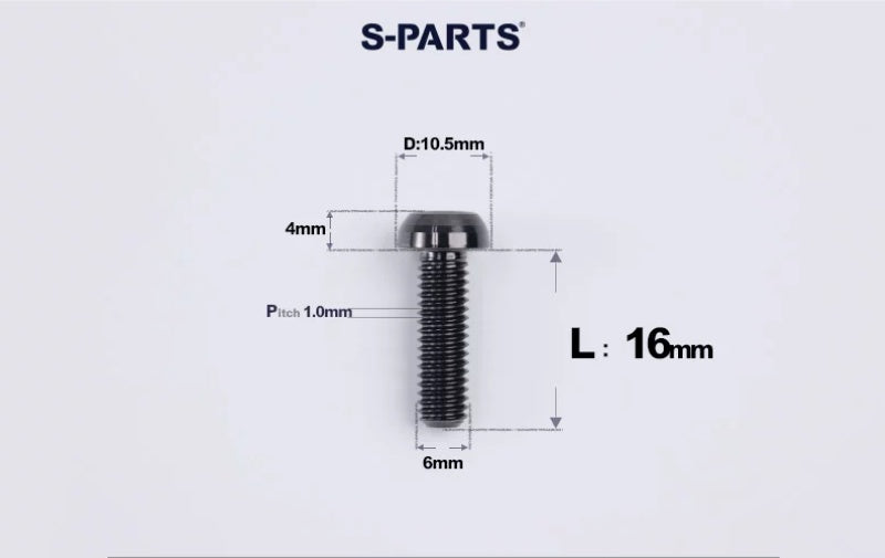 SPARTS M6×8–35mm Titanium Button Head Bolts for Bicycle Brake Calipers