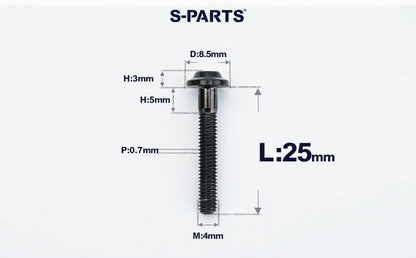 SPARTS M4✖️6–30mm D8.5 Titanium Torx Flanged Button Head Bolts