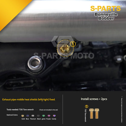 SPARTS Titanium Set Screws for Triumph Bonneville Bobber Motorcycle