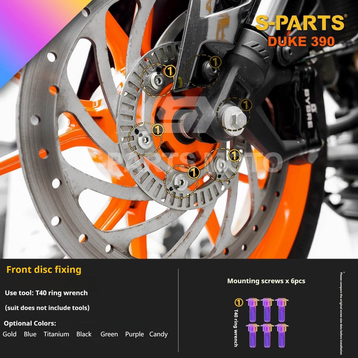 SPARTS KTM Duke 390 Full Bike Titanium Bolt Kit | Premium TC4 Motorcycle Fasteners