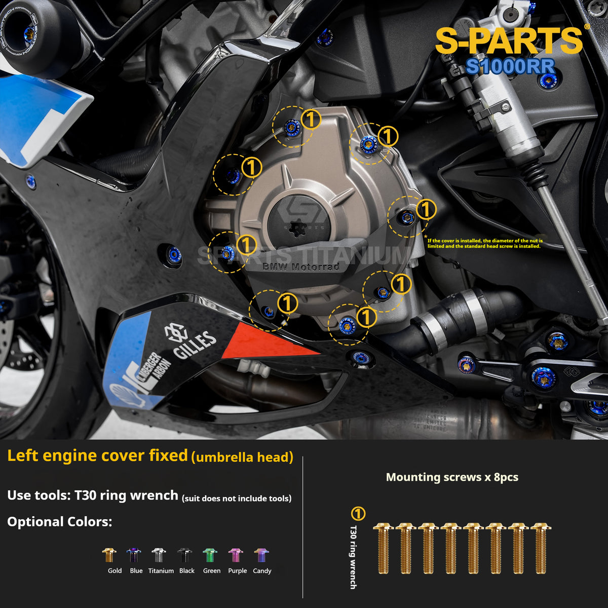 SPARTS | BMW S1000RR Titanium Bolt Upgrade Kit