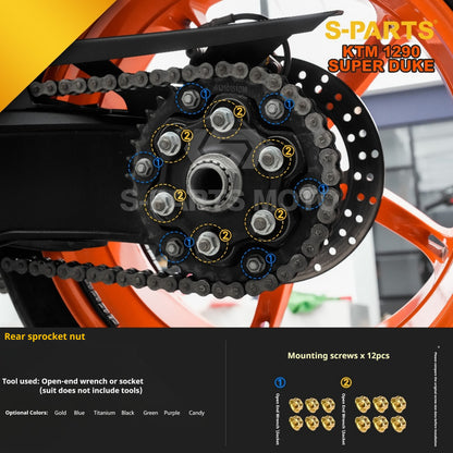 SPARTS Titanium Alloy Fasteners Compatible with KTM Super Duke 1290