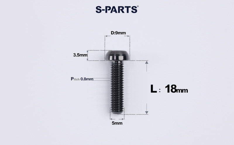 SPARTS A2 M5 Titanium Button Head Bolts for Bicycle Brake Caliper Upgrades Ultra-Light Fasteners