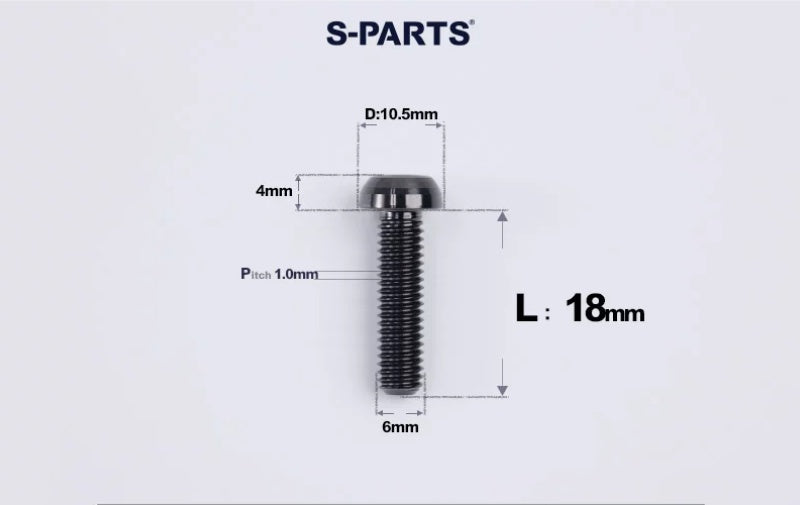 SPARTS M6×8–35mm Titanium Button Head Bolts for Bicycle Brake Calipers