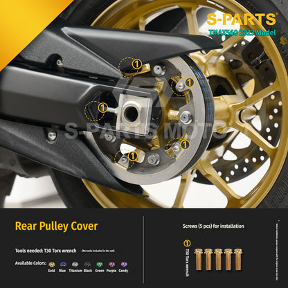 SPARTS Titanium Bolt Kit for Yamaha TMAX560 2023-Rear / Drive / Exhaust System