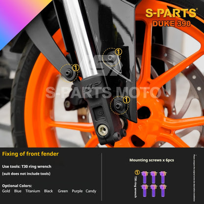 SPARTS KTM Duke 390 Full Bike Titanium Bolt Kit | Premium TC4 Motorcycle Fasteners