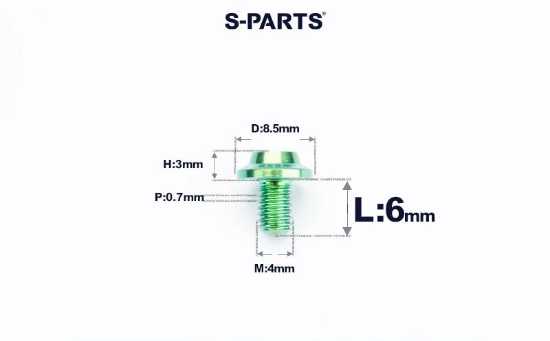 SPARTS M4✖️6–30mm D8.5 Titanium Torx Flanged Button Head Bolts