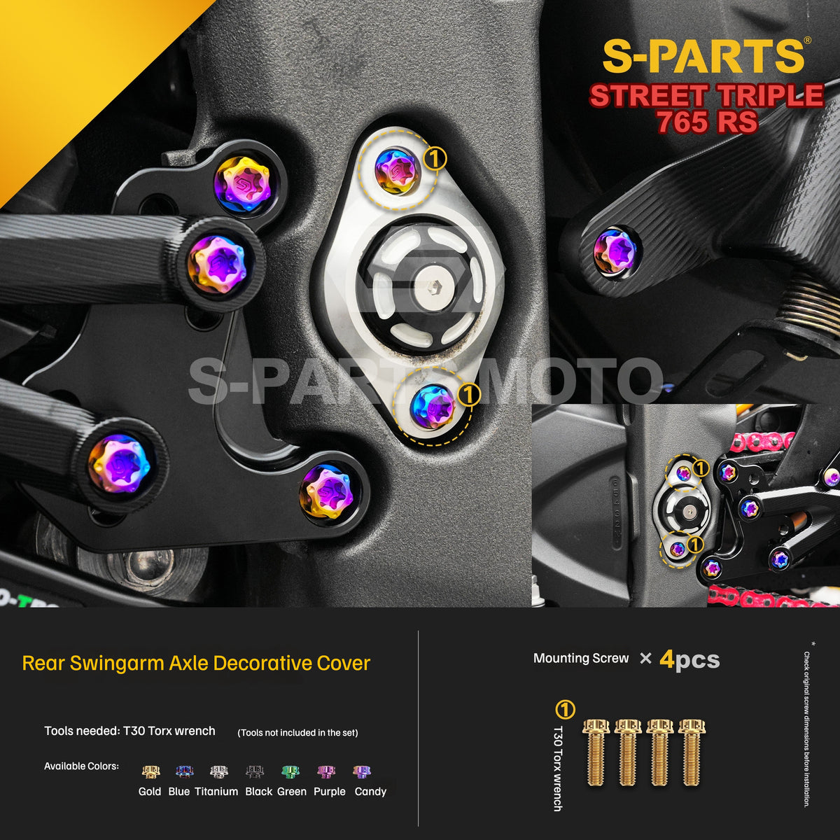 SPARTS Titanium Bolts for Triumph Street Triple 765 RS – Body & Controls Upgrade Fasteners