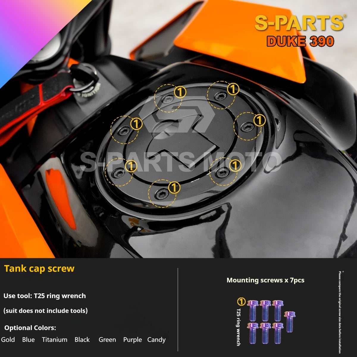 SPARTS KTM Duke 390 Full Bike Titanium Bolt Kit | Premium TC4 Motorcycle Fasteners