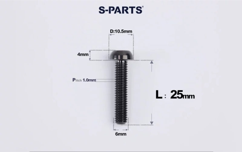 SPARTS M6×8–35mm Titanium Button Head Bolts for Bicycle Brake Calipers