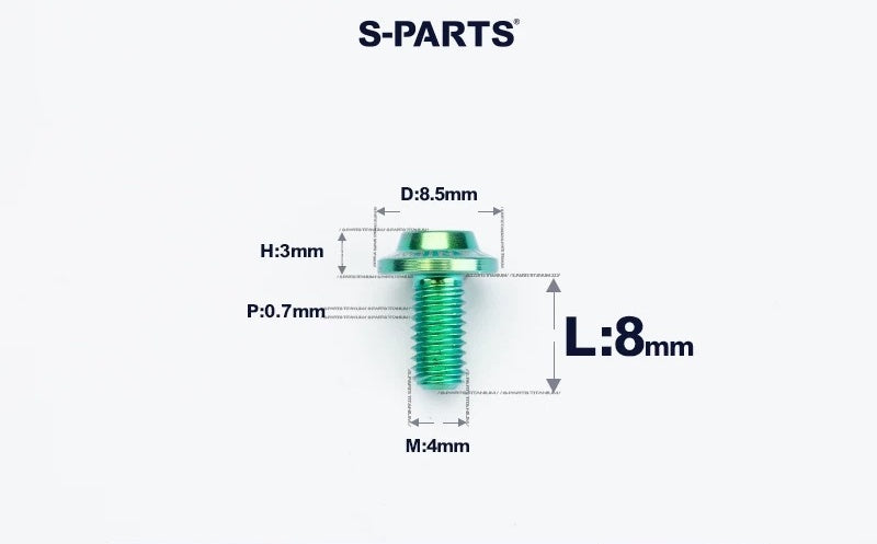 SPARTS M4✖️6–30mm D8.5 Titanium Torx Flanged Button Head Bolts