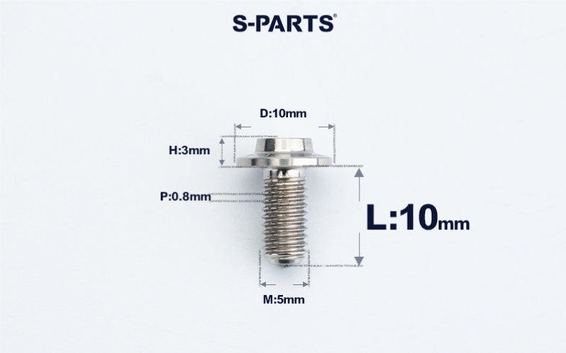 SPARTS A3 M5×L6-50 D10 Titanium Button Head Bolt for Motorcycle & Bicycle Lightweight Custom Fasteners