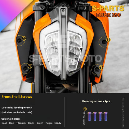 SPARTS KTM Duke 390 Full Bike Titanium Bolt Kit | Premium TC4 Motorcycle Fasteners