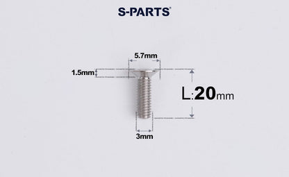 SPARTS Series M3 L6-30 Countersunk Titanium Bolt for motocycle
