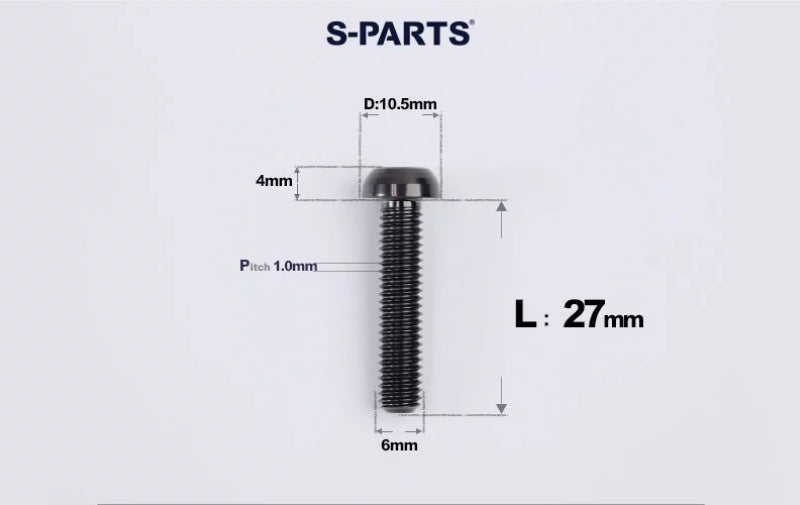 SPARTS M6×8–35mm Titanium Button Head Bolts for Bicycle Brake Calipers
