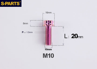 SPARTS M10 P1.5 L15-120 A3 Series Titanium Bolt – Standard Head