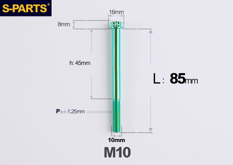 SPARTS M10 L12-120mm P1.25 A3 Series Standard Head Titanium Bolt |  Motorcycle  Upgrade