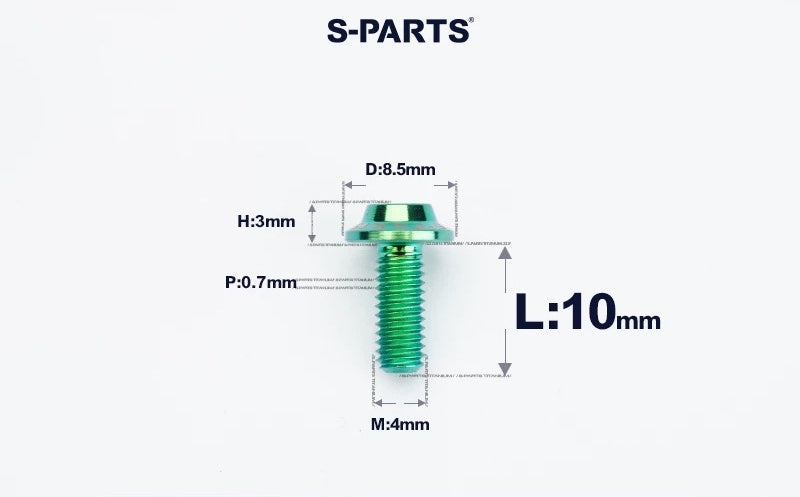 SPARTS M4✖️6–30mm D8.5 Titanium Torx Flanged Button Head Bolts