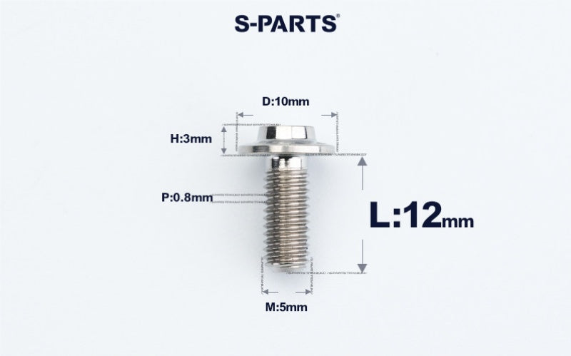 SPARTS A3 M5×L6-50 D10 Titanium Button Head Bolt for Motorcycle & Bicycle Lightweight Custom Fasteners