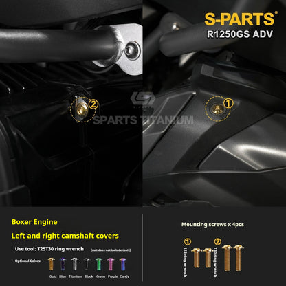SPARTS Titanium Bolt Kit for BMW R 1250GS ADV – CNC Titanium Upgrade Kit