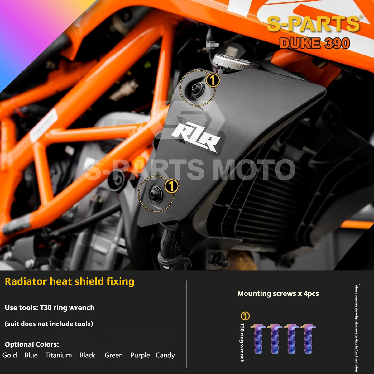 SPARTS KTM Duke 390 Full Bike Titanium Bolt Kit | Premium TC4 Motorcycle Fasteners