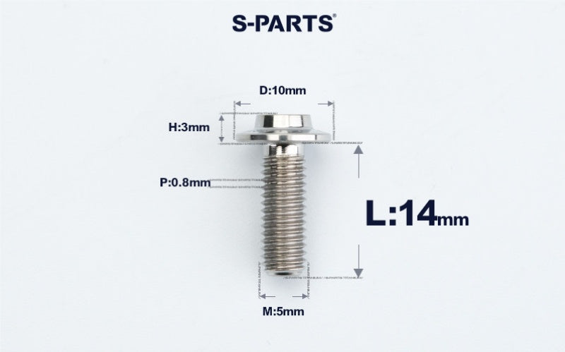 SPARTS A3 M5×L6-50 D10 Titanium Button Head Bolt for Motorcycle & Bicycle Lightweight Custom Fasteners