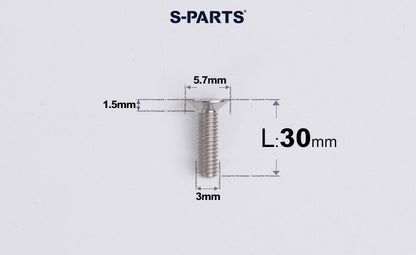 SPARTS Series M3 L6-30 Countersunk Titanium Bolt for motocycle
