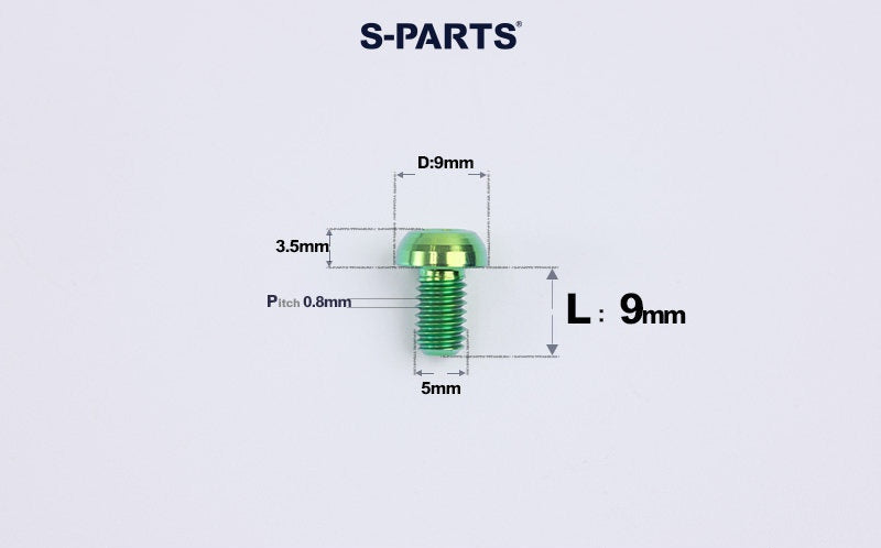 SPARTS A2 M5 Titanium Button Head Bolts for Bicycle Brake Caliper Upgrades Ultra-Light Fasteners