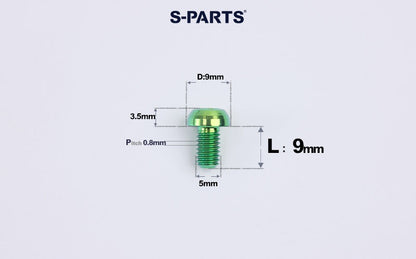 SPARTS A2 M5 Titanium Button Head Bolts for Bicycle Brake Caliper Upgrades Ultra-Light Fasteners