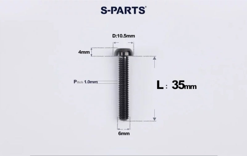 SPARTS M6×8–35mm Titanium Button Head Bolts for Bicycle Brake Calipers
