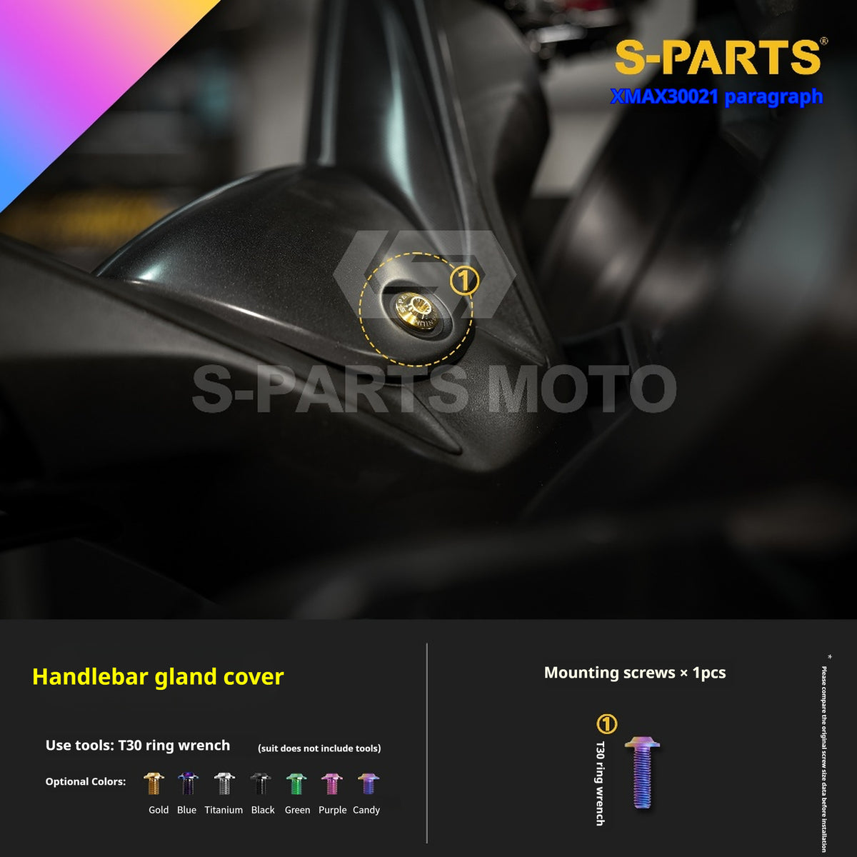 SPARTS Titanium Bolt Kit for 2021 Yamaha XMAX 300 Motorcycle Upgrade