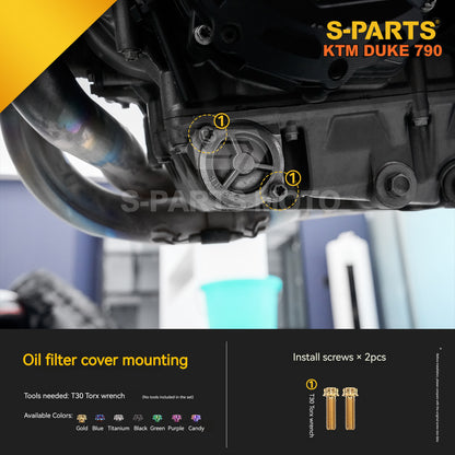 S-parts Titanium Engine Cover & Frame Bolt Kit for KTM DUKE 790 | Premium Grade 5 Power Hardware