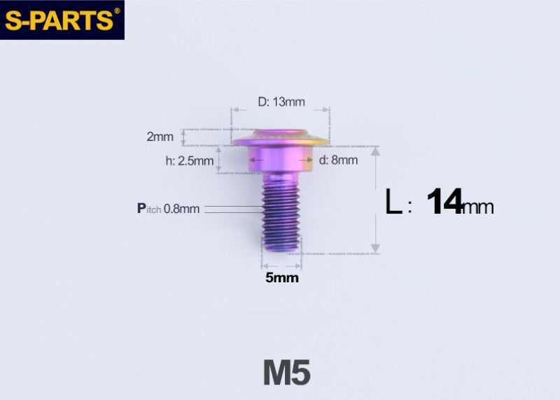 SPARTS M5 Titanium Button Head Shoulder Bolt