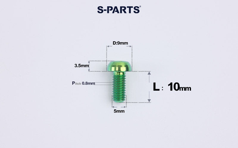 SPARTS A2 M5 Titanium Button Head Bolts for Bicycle Brake Caliper Upgrades Ultra-Light Fasteners