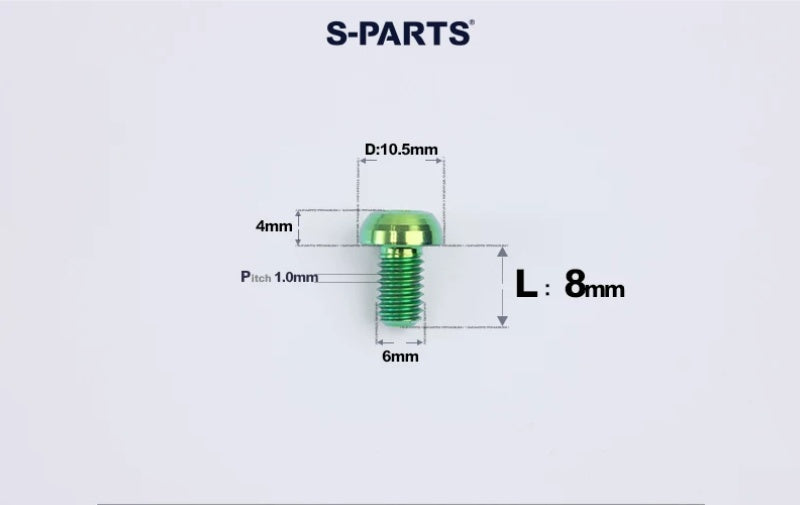 SPARTS M6×8–35mm Titanium Button Head Bolts for Bicycle Brake Calipers