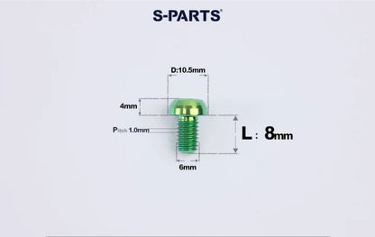 SPARTS M6×8–35mm Titanium Button Head Bolts for Bicycle Brake Calipers