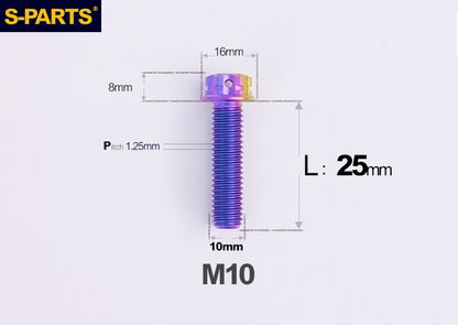 SPARTS M10 L12-120mm P1.25 A3 Series Standard Head Titanium Bolt |  Motorcycle  Upgrade