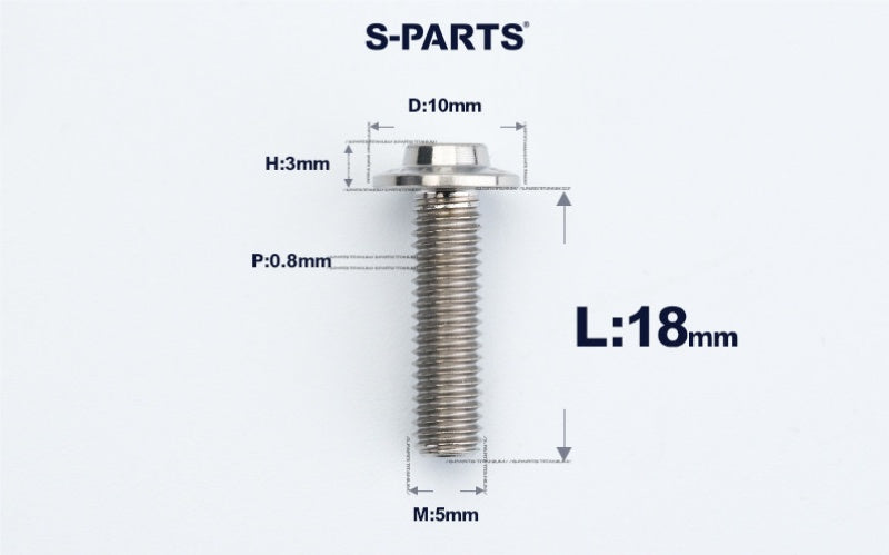 SPARTS A3 M5×L6-50 D10 Titanium Button Head Bolt for Motorcycle & Bicycle Lightweight Custom Fasteners